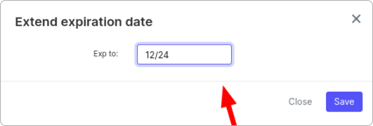 Extending expiration date