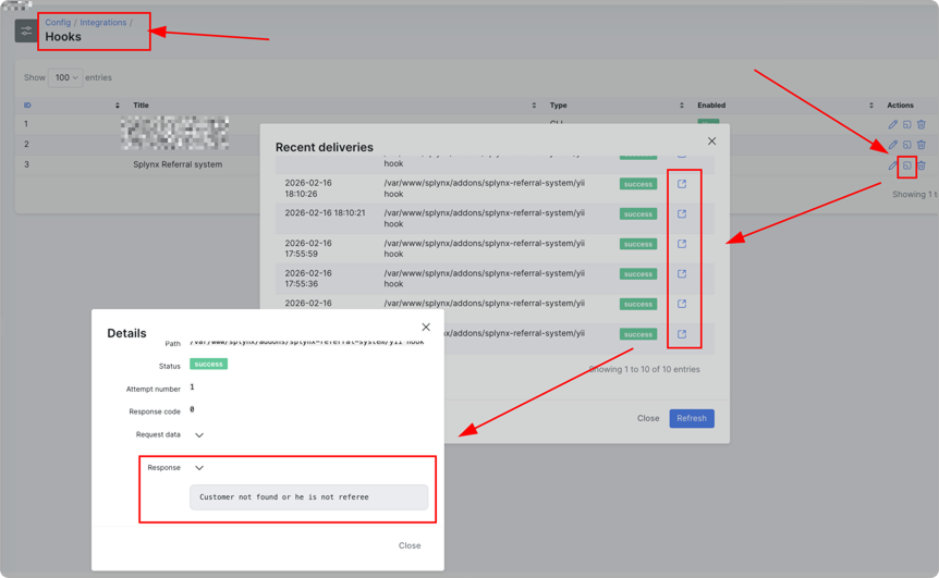 Errors in the Hooks section
