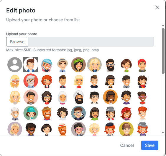 Administrator's avatars