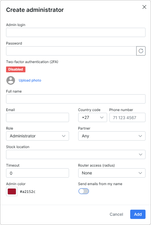 Create administrator