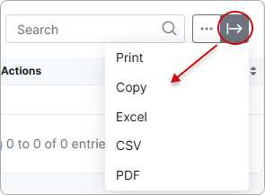 Export options