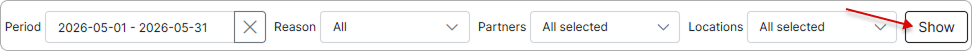 Filters in the Detailed tab