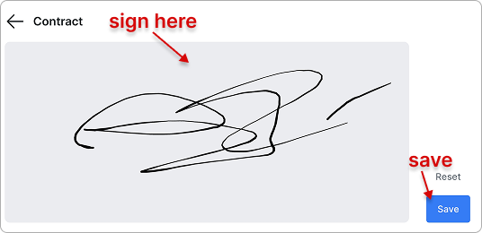 Customer's signature