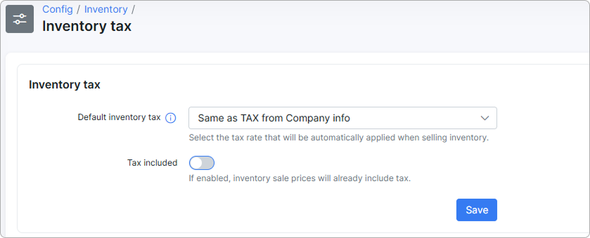 Inventory tax section