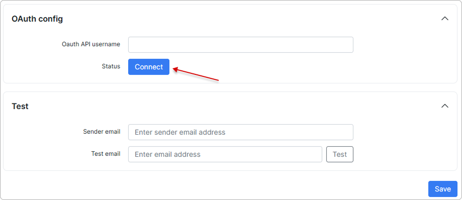 Connect button