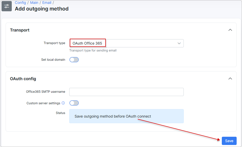 OAuth Office 365 config