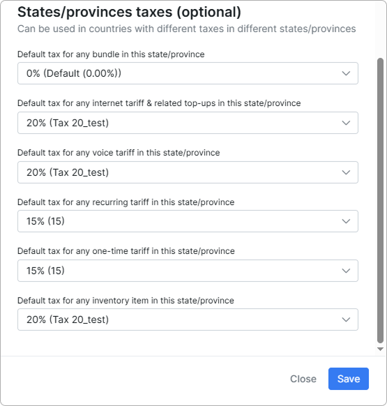 Default taxes