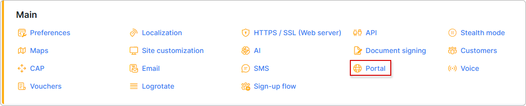 Portal navigation link