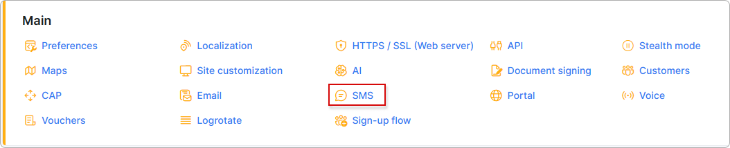 SMS navigation link