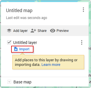 Import button