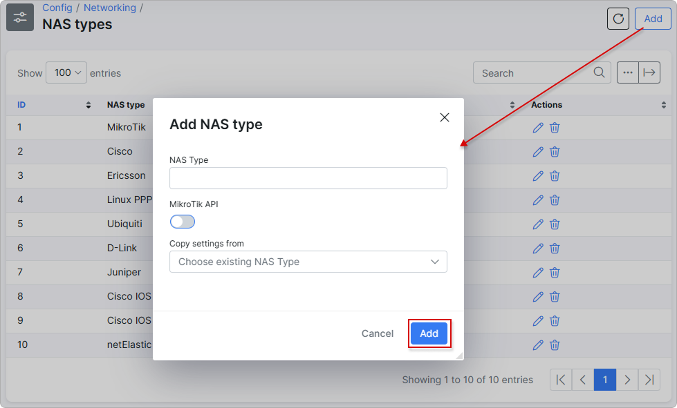 Creating a NAS type