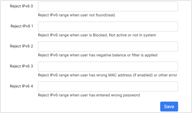 Reject IPv6 addresses interface