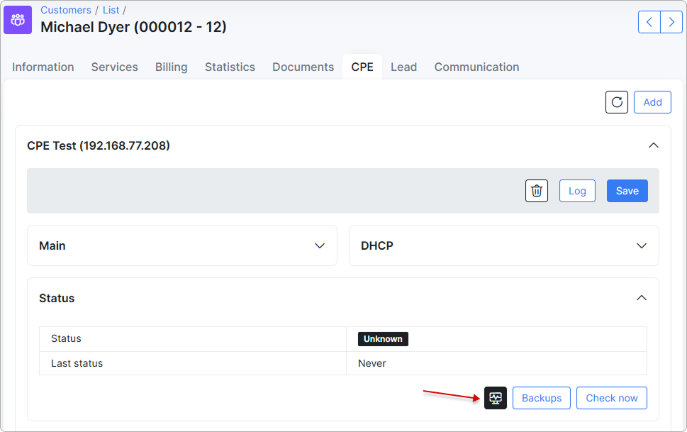 Ping and Traceroute button