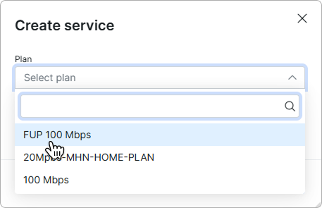 Selecting a service
