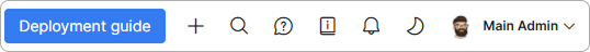 Top bar containing key functions