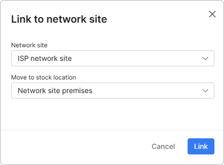 Link to network site window