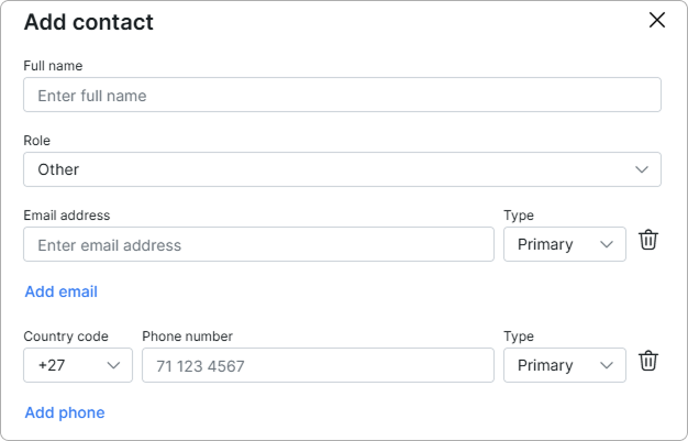 Add contact form