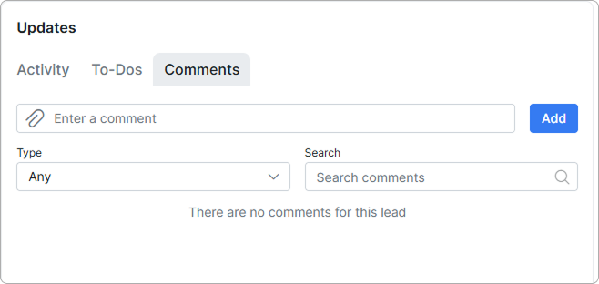 Comments tab