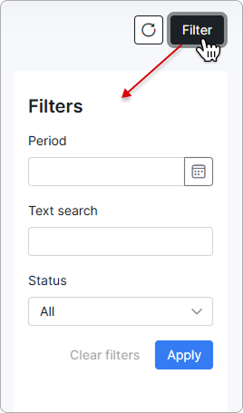 Filter button and filters