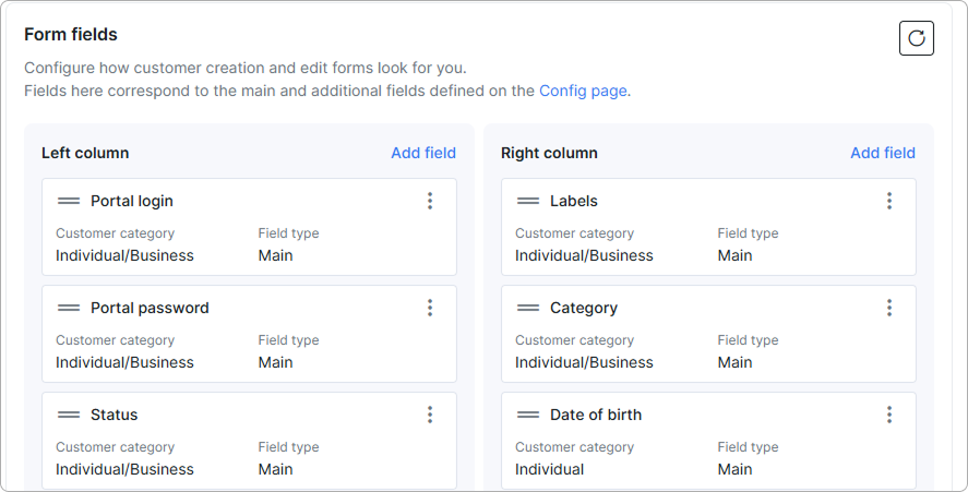 Form fields