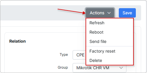 Options in the Actions menuactions.png