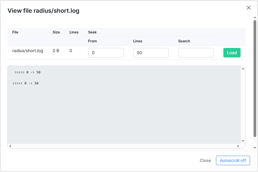 Logs details