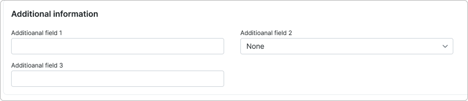 Additional fields section on the router Information tab