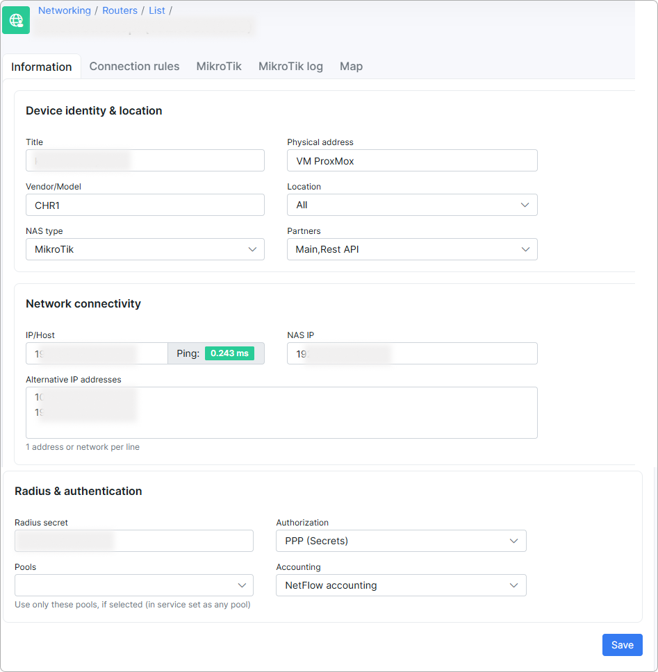 Router page example