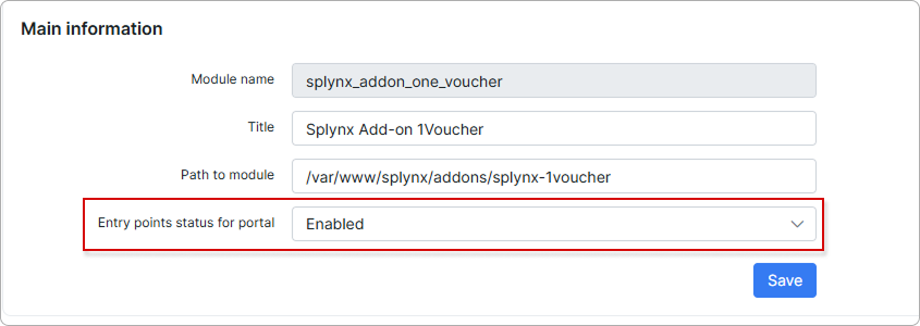 Entry points are enabled