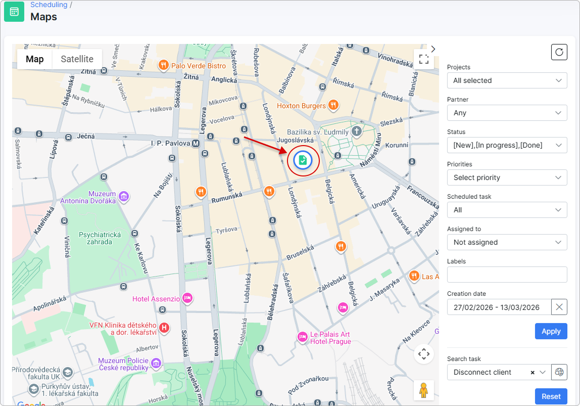 Custom icon on the map