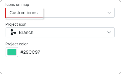 Custom icons option