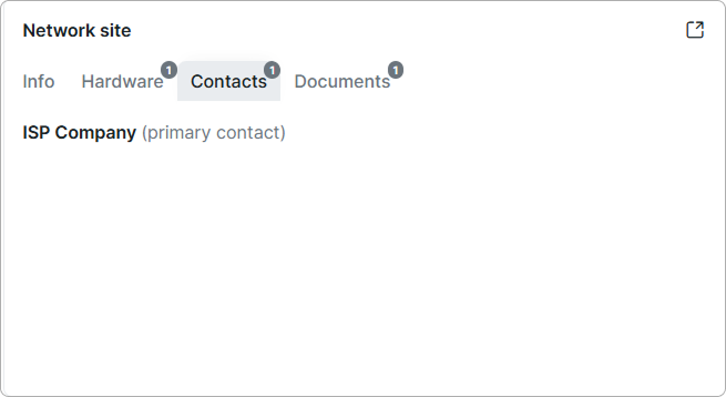 Contacts tab