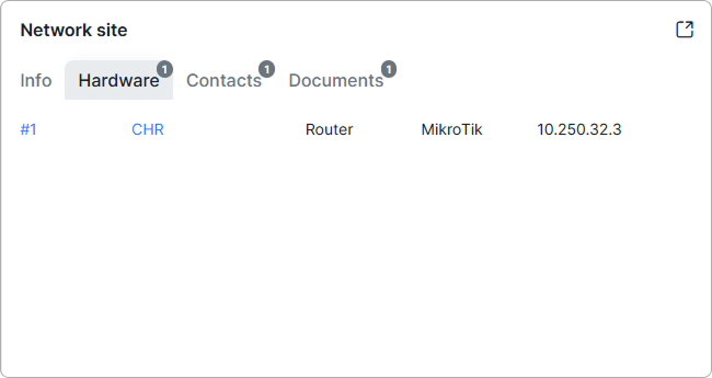Hardware tab