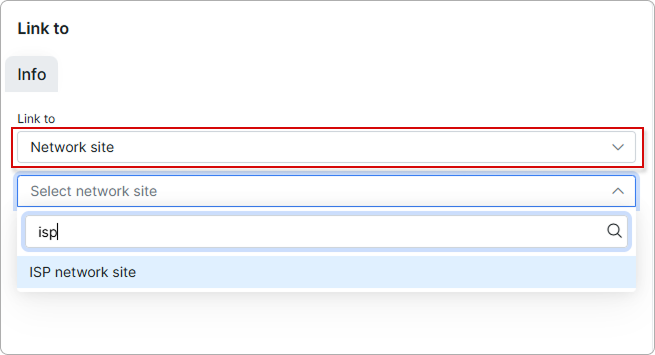 Linking a network site