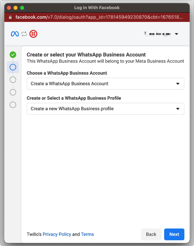 Creating a business account