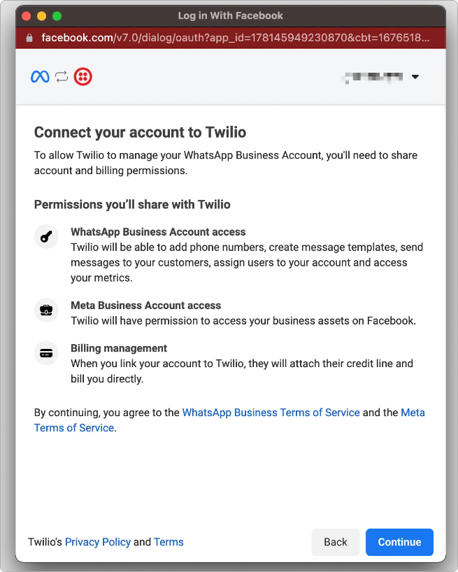 Connect your account to Twilio