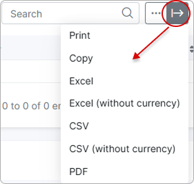 Export button
