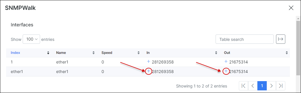 Button to monitor interfaces